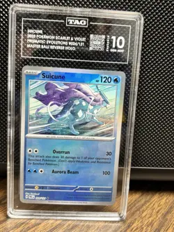 Pokemon Suicune 024/131 S&V Prismatic Evolutions Master Ball Reverse TAG 10 - Image 1