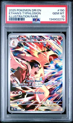PSA 10 Pokemon Ethan's Typhlosion 190/182 Sv10: Destined Rivals Holo Gem Mint - Image 1