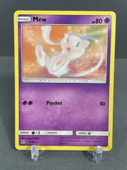 Pokemon TCG Mew 32/68 Hidden Fates Rare Near Mint - Image 1