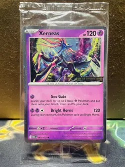 SEALED Pokemon Xerneas 064/132 Mega Evolution STAMPED Best Buy Promo - Image 1
