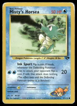 Pokemon Tcg Misty's Horsea #87 Pokemon Gym Challenge HP - Image 1