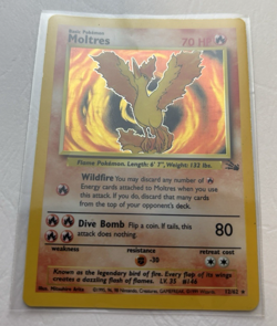Moltres Holo Rare 1999 12/62 Fossil Set Unlimited Pokemon TCG - Image 4