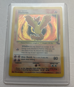 Moltres Holo Rare 1999 12/62 Fossil Set Unlimited Pokemon TCG - Image 5