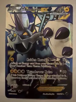 Pokemon Thundurus EX Full Art Ultra Rare 170 HP Plasma Freeze Holo 110/116 - Image 1