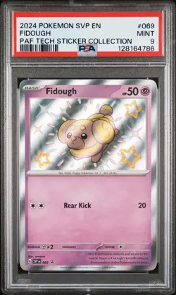2024 POKEMON SVP EN-SV BLACK STAR PROMO #069 FIDOUGH PSA 9 - Image 1