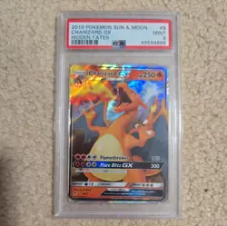 2019 Pokemon SM Hidden Fates Charizard GX #9/68 PSA 9 - Image 1