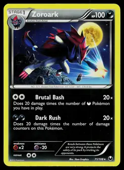 Pokemon Dark Explorers 71/108 Zoroark - Image 1