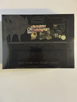 Pokemon TCG Sword & Shield Zacian ETB Elite Trainer Box Plus Factory Sealed!Gold 820650807435 - Image 2