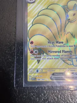 Pokemon Ninetales ex Full Art Ultra Rare Holo 186/165 Scarlet & Violet 151 - Image 5