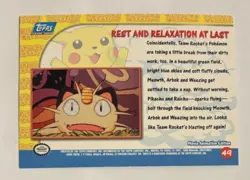Pokemon TCG Rest and Relaxation at Last Pokemon Topps Pikachu's Vacation 49 - Image 2