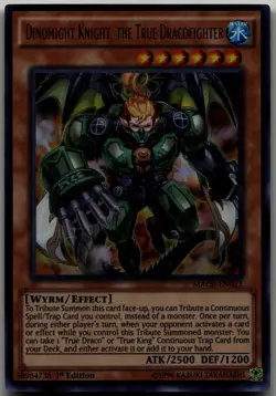 Dinomight Knight, the True Dracofighter Ultra Rare Maximum Crisis MACR-EN022 LP - Image 1