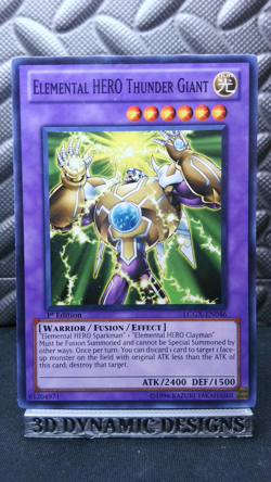 | Yugioh Elemental HERO Thunder Giant LCGX-EN046 1st Edition Common NM 🔥 | - Image 1
