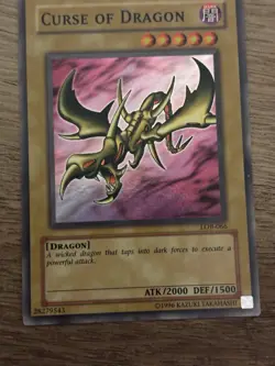 Yu-Gi-Oh! TCG Curse of Dragon Super Rare LOB-066 Unlimited 2000 ATK 1500 DEF - Image 2