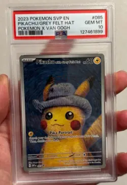 Pikachu Van Gogh (Pikachu with Grey Felt Hat) PSA 10 Pokemon Card - Image 1