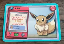 Vintage Eevee 1999 Pokemon Jr Adventure Game Card Nintendo Gamefreak VTG - Image 1