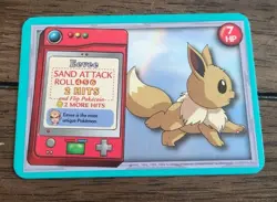 Vintage Eevee 1999 Pokemon Jr Adventure Game Card Nintendo Gamefreak VTG - Image 2