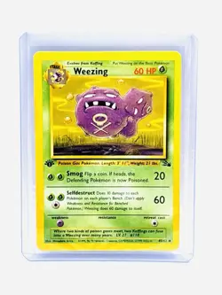 Weezing 45/62 Fossil Set 1st Edition Vintage 1999 Pokemon Card - LP READ! - Image 1