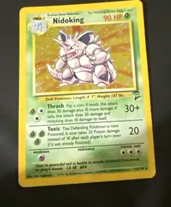 Title: Nidoking 11/130 - Base Set 2 - Holo Rare Pokemon Card - Image 1