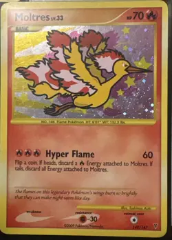 Moltres Holo Secret Rare Pokemon TCG Platinum Supreme Victors Card 149/147 - Image 1