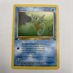 Pokemon Card 1st Edition Fossil Horsea 49/62. WoTC Vintage - Image 1