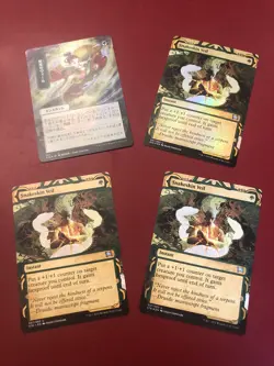 MTG-4x Snakeskin Veil - 1x Japanese ETCHED, 1x FOIL-Strixhaven: Mystic Arch-New! - Image 1