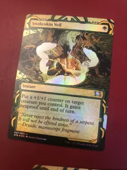 MTG-4x Snakeskin Veil - 1x Japanese ETCHED, 1x FOIL-Strixhaven: Mystic Arch-New! - Image 3