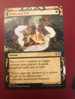 MTG-4x Snakeskin Veil - 1x Japanese ETCHED, 1x FOIL-Strixhaven: Mystic Arch-New! - Image 5