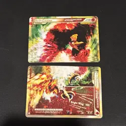 Pokemon TCG Ho-Oh Legend Top And Bottom Half Rare Holo 111/123, 112/123 2010 LP - Image 1