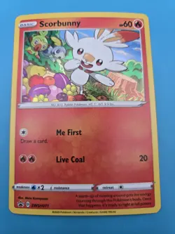 Pokemon TCG Scorbunny SWSH Black Star Promo SWSH071 Holo Promo LP - Image 1