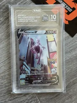 2022 POKEMON GO #072 FULL ART/MEWTWO V Tag10 - Image 1