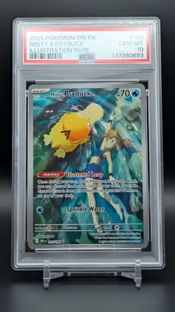 Misty's Psyduck Illustration Rare 193/182 PSA 10 💎 2025 Pokemon Destined Rivals - Image 1