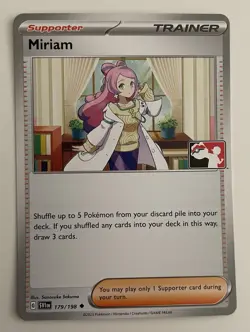 Miriam 179/198 Pokemon TCG Scarlet & Violet Prize Pack Series Non-Holo LP - Image 1