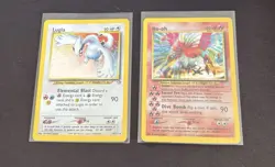 Pokemon TCG Lugia 9/111 Neo Genesis & Ho-Oh 7/64 Neo Revelation - Holo Rares MP - Image 1
