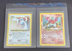 Pokemon TCG Lugia 9/111 Neo Genesis & Ho-Oh 7/64 Neo Revelation - Holo Rares MP - Image 2