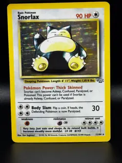 1999 Pokemon TCG Snorlax 11/64 Jungle Holo MP - Image 1
