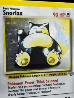1999 Pokemon TCG Snorlax 11/64 Jungle Holo MP - Image 2