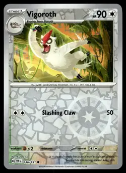 VIGOROTH 146/191 Common Surging Sparks Pokemon Reverse Holo NM - Image 1