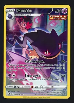 Banette TG07/TG30 Lost Origin Ultra Rare Pokemon TCG - Image 1