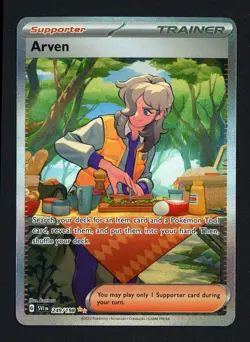 Arven 249/198 Scarlet & Violet Base Special Illustration Rare Pokemon TCG - Image 1