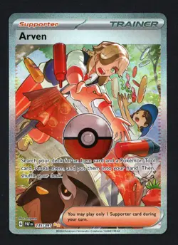 Arven 235/091 SV: Paldean Fates Special Illustration Rare Pokemon TCG - Image 1