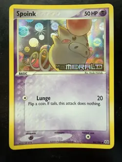 Pokemon EX Emerald Spoink Stamped Reverse Holo 66/106 (NM) - Image 1