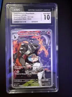 Pokemon TCG Team Rockets Houndoom Illustration Rare Card 191/182 Destined Rivals - Image 1