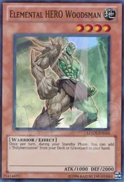 Yugioh - Elemental HERO Woodsman - Super Rare LP - Free Holo Card - Image 1