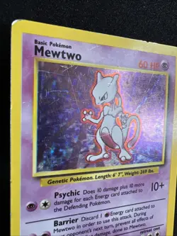 Pokemon TCG Mewtwo Base Set 10/102 Holo Unlimited 1999 Vintage Card - Image 2