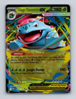 Mega Venusaur ex 003 2025 Pokemon Mega Evolution Double Rare Card NM+ (c) - Image 1