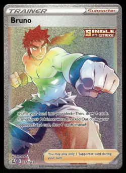 Pokemon Cards Bruno 172/163 Battle Styles Rare Rainbow NM - Image 1