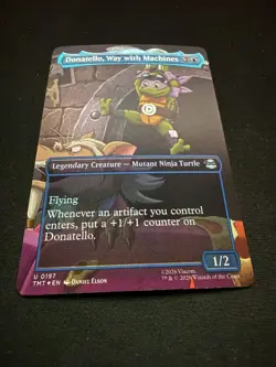 Donatello, Way with Machines #197 Borderless Foil MTG TMNT Magic NM - Image 3