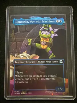 Donatello, Way with Machines #197 Borderless Foil MTG TMNT Magic NM - Image 5