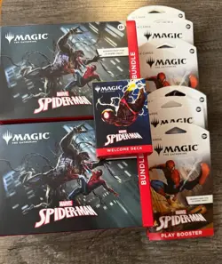 Magic The Gathering MTG Spider-Man Bundle Box Lot 2 9 Booster Pack Welcome Deck - Image 1