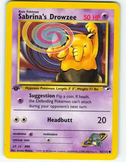 Sabrina's Drowzee - 1st Edition - 92/132 Gym Heroes- WOTC - Pokemon TCG - 2000 - Image 1